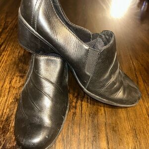 Clarks Black Slip-On Shoes